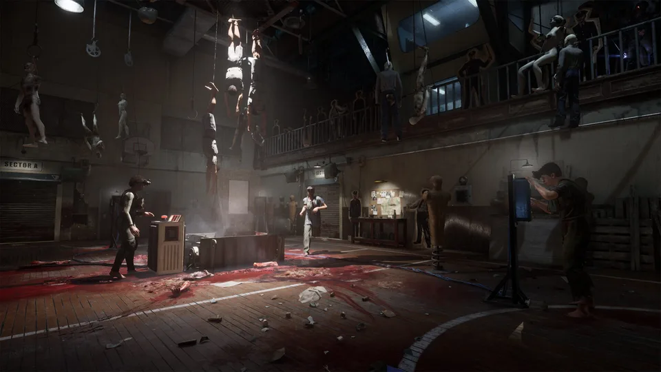 The Outlast Trials screenshot of Reagents inside a Murkoff trial environment